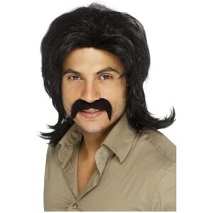 (One Size, Black) Smiffys Mens 70s Retro Wig (One Size, Black) Smiffys Mens 70s Retro Wig