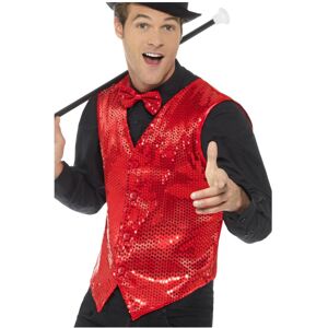 (XL, Red) Smiffys Unisex Adult Sequin Costume Vest (XL, Red) Smiffys Unisex Adult Sequin Costume Vest