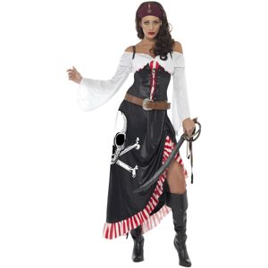 (M, Black/White) Smiffys Womens/Ladies Sultry Swashbuckler Costume Set (M, Black/White) Smiffys Womens/Ladies Sultry Swashbuckler Costume Set