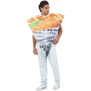 Smiffys Unisex Adult Fish & Chips Costume Poncho Smiffys Unisex Adult Fish & Chips Costume Poncho