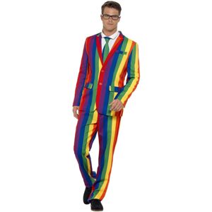 (XL R, Multicoloured) Smiffys Mens Over The Rainbow Costume Suit Set (XL R, Multicoloured) Smiffys Mens Over The Rainbow Costume Suit Set