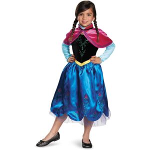 Disney (7-8 Years, Blue/Pink) Frozen Girls Deluxe Anna Costume Set Disney (7-8 Years, Blue/Pink) Frozen Girls Deluxe Anna Costume Set