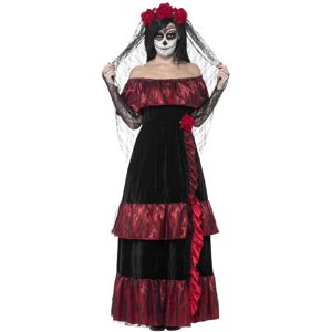 (XL, Black/Red) Smiffys Womens/Ladies Deluxe Day Of The Dead Plus Costume Set (XL, Black/Red) Smiffys Womens/Ladies Deluxe Day Of The Dead Plus Costume Set