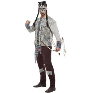 (L R, Grey) Smiffys Mens Dark Spirit Warrior Costume Set (L R, Grey) Smiffys Mens Dark Spirit Warrior Costume Set