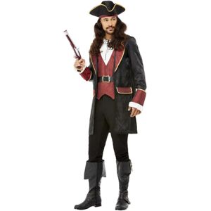 (M, Black/Red/White) Smiffys Mens Deluxe Swashbuckler Pirate Costume Set (M, Black/Red/White) Smiffys Mens Deluxe Swashbuckler Pirate Costume Set