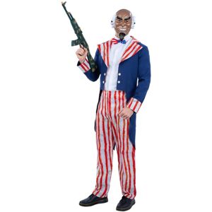 (L, Blue/Red/White) Smiffys Mens Uncle Sam Horror Patriot Costume Set (L, Blue/Red/White) Smiffys Mens Uncle Sam Horror Patriot Costume Set