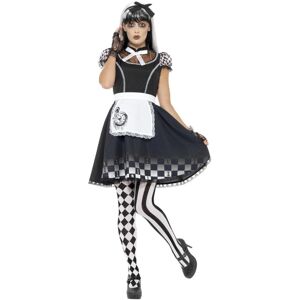 (M, Black/White) Smiffys Womens/Ladies Alice Gothic Costume Set (M, Black/White) Smiffys Womens/Ladies Alice Gothic Costume Set