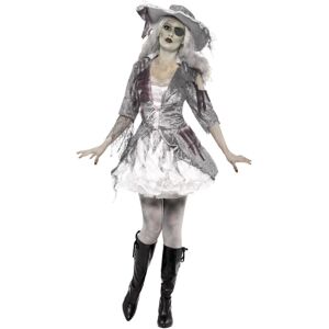 (8 UK - 10 UK, Grey) Smiffys Womens/Ladies Deluxe Ship Pirate Treasure Ghost Cos (8 UK - 10 UK, Grey) Smiffys Womens/Ladies Deluxe Ship Pirate Treasure Ghost Cos