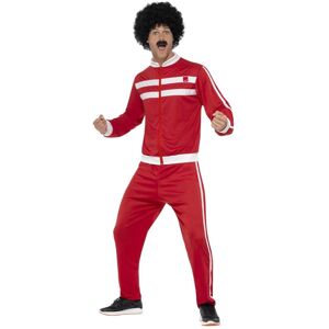 (L, White/Red) Smiffys Mens Scouser Costume Tracksuit Set (L, White/Red) Smiffys Mens Scouser Costume Tracksuit Set