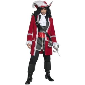 (XL, Red/Black/White) Smiffys Mens Deluxe Authentic Pirate Captain Costume Set (XL, Red/Black/White) Smiffys Mens Deluxe Authentic Pirate Captain Costume Set