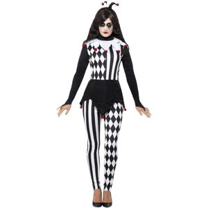 (M, Black/White) Smiffys Womens/Ladies Court Jester Costume Set (M, Black/White) Smiffys Womens/Ladies Court Jester Costume Set