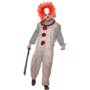 (M, Grey/Red/Brown) Smiffys Mens Vintage Clown Costume Set (M, Grey/Red/Brown) Smiffys Mens Vintage Clown Costume Set