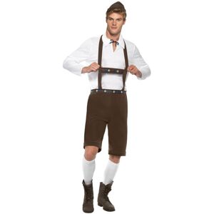 (L, Brown/White) Smiffys Mens Bavarian Costume Set (L, Brown/White) Smiffys Mens Bavarian Costume Set