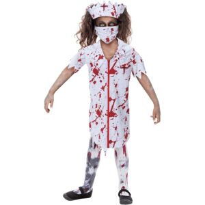(7-9 Years, White/Red) Smiffys Girls Zombie Nurse Costume (7-9 Years, White/Red) Smiffys Girls Zombie Nurse Costume