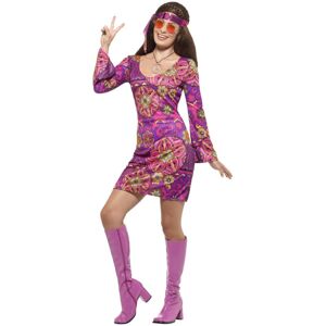 (XL, Multicoloured) Smiffys Womens/Ladies Woodstock Hippie Costume Set (XL, Multicoloured) Smiffys Womens/Ladies Woodstock Hippie Costume Set