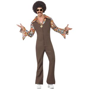(M, Brown) Smiffys Mens Groovy Boogie Costume Set (M, Brown) Smiffys Mens Groovy Boogie Costume Set