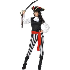 (M, Black/White) Smiffys Womens/Ladies Pirate Costume Set (M, Black/White) Smiffys Womens/Ladies Pirate Costume Set