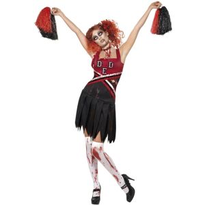 (14 UK - 12 UK, Red/Black) Smiffys Womens/Ladies High School Horror Cheerleader (14 UK - 12 UK, Red/Black) Smiffys Womens/Ladies High School Horror Cheerleader