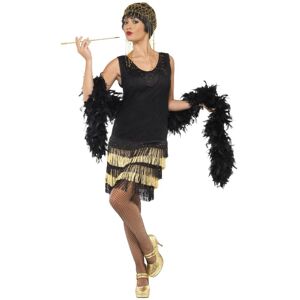 (M, Black/Gold) Smiffys Womens/Ladies 1920s Flapper Costume Dress (M, Black/Gold) Smiffys Womens/Ladies 1920s Flapper Costume Dress