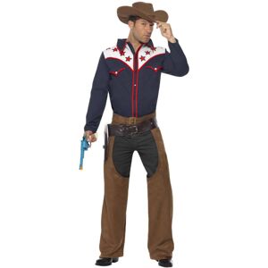 (M, Blue/Brown) Smiffys Unisex Adult Rodeo Cowboy Costume Set (M, Blue/Brown) Smiffys Unisex Adult Rodeo Cowboy Costume Set