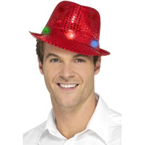 Smiffys Unisex Adult Sequin Light Up Trilby Smiffys Unisex Adult Sequin Light Up Trilby