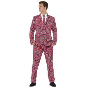 (M R, Royal Blue/Red/White) Smiffys Mens Union Jack Costume Suit (M R, Royal Blue/Red/White) Smiffys Mens Union Jack Costume Suit