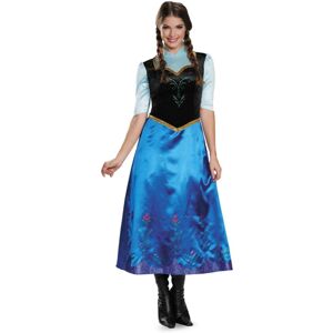Disney (L, Royal Blue/Black) Frozen Womens/Ladies Travelling Classic Anna Costume Set Disney (L, Royal Blue/Black) Frozen Womens/Ladies Travelling Classic Anna Costume Set