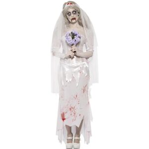 (L, White/Blood Red) Smiffys Womens/Ladies Till Death Do Us Part Bride Costume (L, White/Blood Red) Smiffys Womens/Ladies Till Death Do Us Part Bride Costume