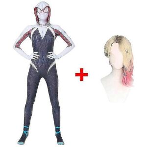 Unbranded (Costume, 150) Spider Gwen Cosplay Wig Spiderman Bodysuit Superhero Gwen Stacy S Unbranded (Costume, 150) Spider Gwen Cosplay Wig Spiderman Bodysuit Superhero Gwen Stacy S
