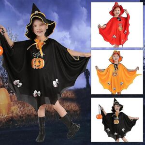 Unbranded (Yellow) Halloween Costume Cape Cloak + Hat Children's Witch Pumpkin Show Access Unbranded (Yellow) Halloween Costume Cape Cloak + Hat Children's Witch Pumpkin Show Access