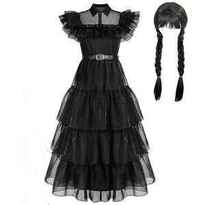 Unbranded (Without wig, L) 2023 Wednesday Addams Cosplay Costume Set Halloween Costume Car Unbranded (Without wig, L) 2023 Wednesday Addams Cosplay Costume Set Halloween Costume Car
