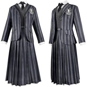 Unbranded (Outfits(no Wig), S) Women Wednesday Addams Dress Cosplay Costume Nevermore Scho Unbranded (Outfits(no Wig), S) Women Wednesday Addams Dress Cosplay Costume Nevermore Scho