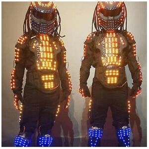Unbranded Led Robot Costume Dj Party Show Halloween Cosplay Glow Full Suit Helmet Unbranded Led Robot Costume Dj Party Show Halloween Cosplay Glow Full Suit Helmet