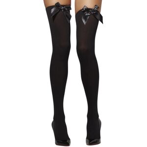 Smiffys Womens/Ladies Bow Opaque Hold Up Stockings Smiffys Womens/Ladies Bow Opaque Hold Up Stockings