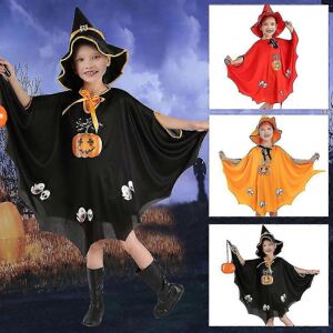 Wrezatro (Red, One size) Halloween Costume Cape Cloak + Hat Children's Witch Pumpkin Wrezatro (Red, One size) Halloween Costume Cape Cloak + Hat Children's Witch Pumpkin