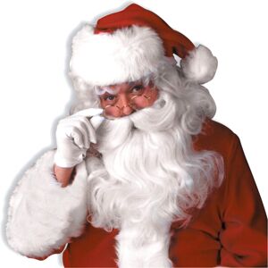 Rubies Forum Novelties Deluxe Santa & Beard Set for Men, White Wig, One Size US - 23074 Rubies Forum Novelties Deluxe Santa & Beard Set for Men, White Wig, One Size US - 23074