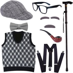 Unbranded (Black Vest E, 160cm) Comfortable Durable And Kids Halloween Costume Wig Set Wit Unbranded (Black Vest E, 160cm) Comfortable Durable And Kids Halloween Costume Wig Set Wit