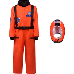 Unbranded (Orange, L) Space Cosplay Suit Astronaut Costume Mask Jumpsuit Stage Party Kids Unbranded (Orange, L) Space Cosplay Suit Astronaut Costume Mask Jumpsuit Stage Party Kids
