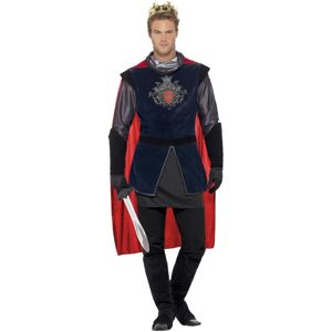 (L, Black/Red) Smiffys Mens Deluxe King Arthur Costume Set (L, Black/Red) Smiffys Mens Deluxe King Arthur Costume Set
