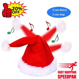 MDSRJONE Music Electric Swing Christmas Hat Holiday Moving Santa Claus Cap Party Costume, MDSRJONE Music Electric Swing Christmas Hat Holiday Moving Santa Claus Cap Party Costume,