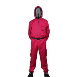 Unbranded (S 110-120cm, with triangle mask) Kid Squid Game Jumpsuit Costume Set Unbranded (S 110-120cm, with triangle mask) Kid Squid Game Jumpsuit Costume Set