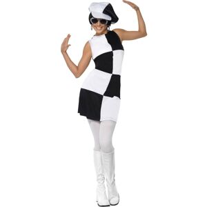 (14 UK, Black/White) Smiffys Womens/Ladies 60s Party Costume Set (14 UK, Black/White) Smiffys Womens/Ladies 60s Party Costume Set