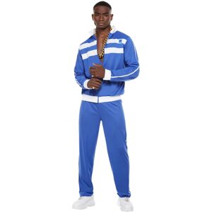(L, Blue/White) Smiffys Mens Scouser Costume Tracksuit Set (L, Blue/White) Smiffys Mens Scouser Costume Tracksuit Set