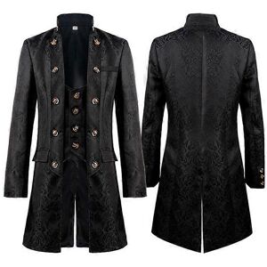 Unbranded (XL, Black) Mens Overcoat Steampunk Vintage Coat Gothic Victorian Frock Carnival Unbranded (XL, Black) Mens Overcoat Steampunk Vintage Coat Gothic Victorian Frock Carnival