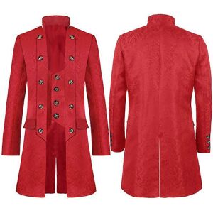 Unbranded (S, Red) Mens Overcoat Steampunk Vintage Coat Gothic Victorian Frock Carnival Co Unbranded (S, Red) Mens Overcoat Steampunk Vintage Coat Gothic Victorian Frock Carnival Co
