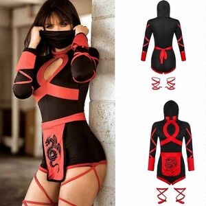Unbranded (XL, Red) Women Sexy Warrior Ninja Cosplay Costume Adult Jumpsuit Carnaval Party Unbranded (XL, Red) Women Sexy Warrior Ninja Cosplay Costume Adult Jumpsuit Carnaval Party