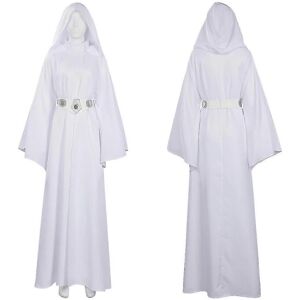 Unbranded (M) Star Wars Princess Leia White Long Dress Cosplay Halloween Cosplay Costume Unbranded (M) Star Wars Princess Leia White Long Dress Cosplay Halloween Cosplay Costume