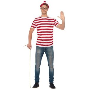 Smiffys Where's Wally Kit, Adults Red & White Hat, Knitted Scarf & Glasses, Offi Smiffys Where's Wally Kit, Adults Red & White Hat, Knitted Scarf & Glasses, Offi