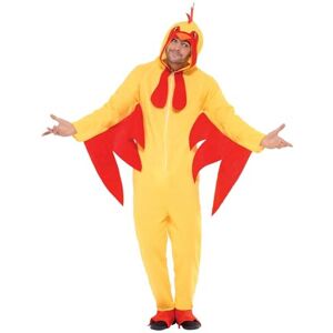 Smiffys Chicken Costume, Yellow Hooded All in One, Fancy Dress, Adult Dress Up C Smiffys Chicken Costume, Yellow Hooded All in One, Fancy Dress, Adult Dress Up C