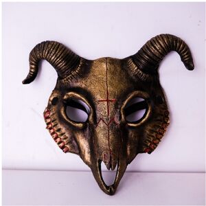 Maxpower (Gold) Halloween Cosplay Billy Goat Skull Mask Half Face Masquerade Carnival Maxpower (Gold) Halloween Cosplay Billy Goat Skull Mask Half Face Masquerade Carnival